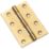 Smith & Locke Polished Brass  Fixed Pin Butt Hinges 100mm x 71mm 2 Pack