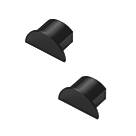 D-Line Black Micro+ Trunking End Caps 20mm x 10mm 2 Pack