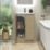 Newland  Double Door Floor Standing Vanity Unit with Basin Effect Natural Oak 500mm x 450mm x 840mm