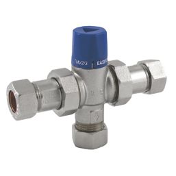 Reliance Valves HEAT112010 Easifit 2-in-1 Thermostatic Mixing Valve 15mm