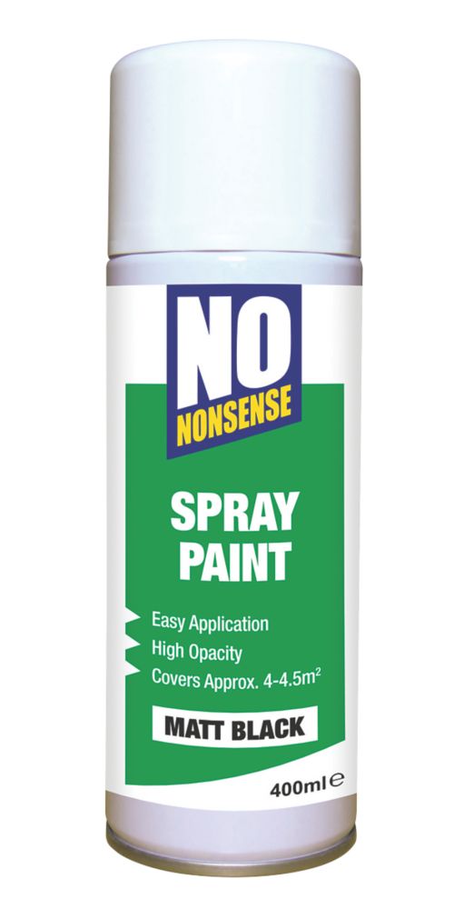 No Nonsense Smooth Quick-Dry Metal Paint Black 750ml - Screwfix