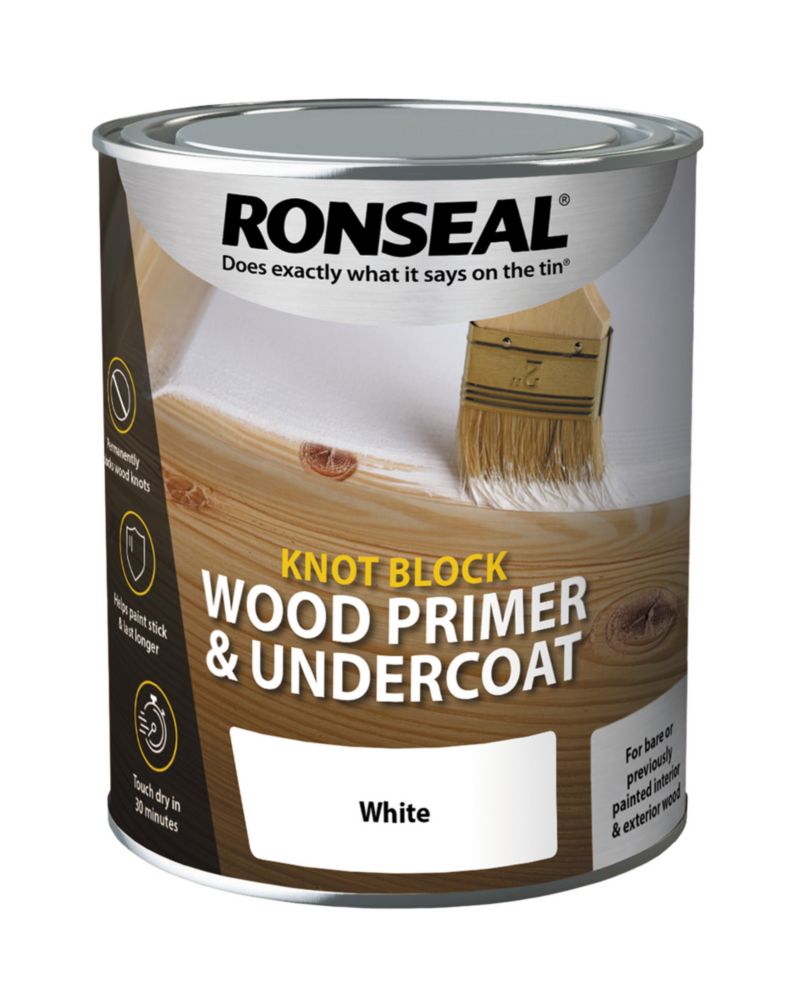 Ronseal Knot Block Primer & Undercoat White 0.75Ltr