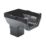 FloPlast  uPVC Square Stop End Outlet Black 114mm x 65mm
