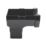 FloPlast  uPVC Square Stop End Outlet Black 114mm x 65mm