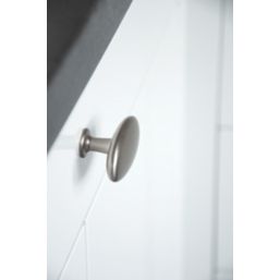 Siro  Oval Pebble Cabinet Knob Satin Nickel 64mm
