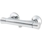 Refurb  Rize Exposed Single Outlet Thermostatic Silver Mixer Shower Valve