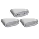 4lite Hampton Wedge LED Silver Cool White Under Cabinet Lights Without Bezel 8.3W 85lm 3 Pack