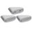 4lite Hampton Wedge LED Silver Cool White Under Cabinet Lights Without Bezel 8.3W 85lm 3 Pack