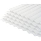 Radmat Building Materials  Corrugated PVC Roof Sheet Clear 1825mm x 0.8mm x 762mm 5 Pack