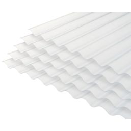 Radmat Building Materials  Corrugated PVC Roof Sheet Clear 1825mm x 0.8mm x 762mm 5 Pack