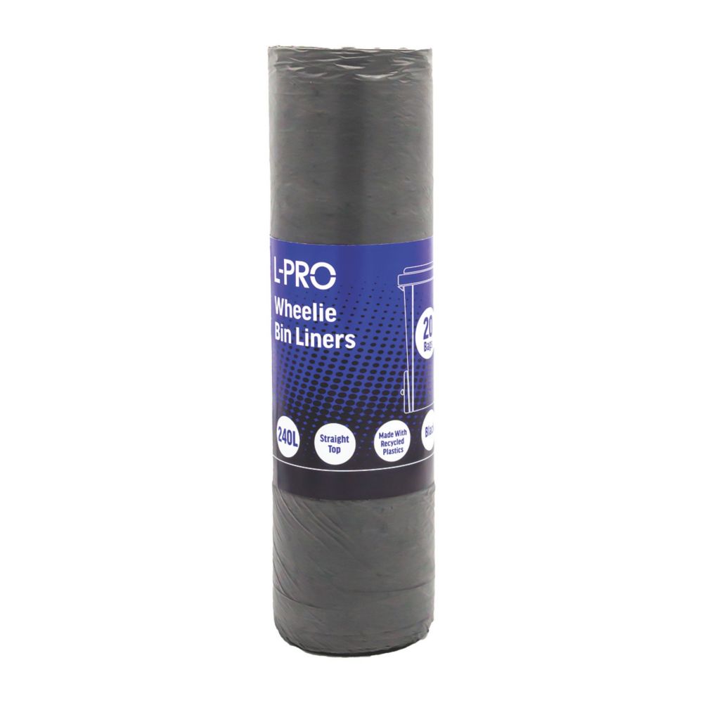 Wheelie Bin Liners 240L x 50 - Black - Wheelie Bin Warehouse