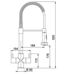 Franke Varzo   Pull-Out Mono Mixer Kitchen Tap Chrome