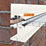 ALUKAP-SS White 0-100mm Low Profile Glazing Wall Bar 2400mm x 60mm