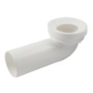 Flomasta  Rigid 90° Angled Pan Connector White 300mm