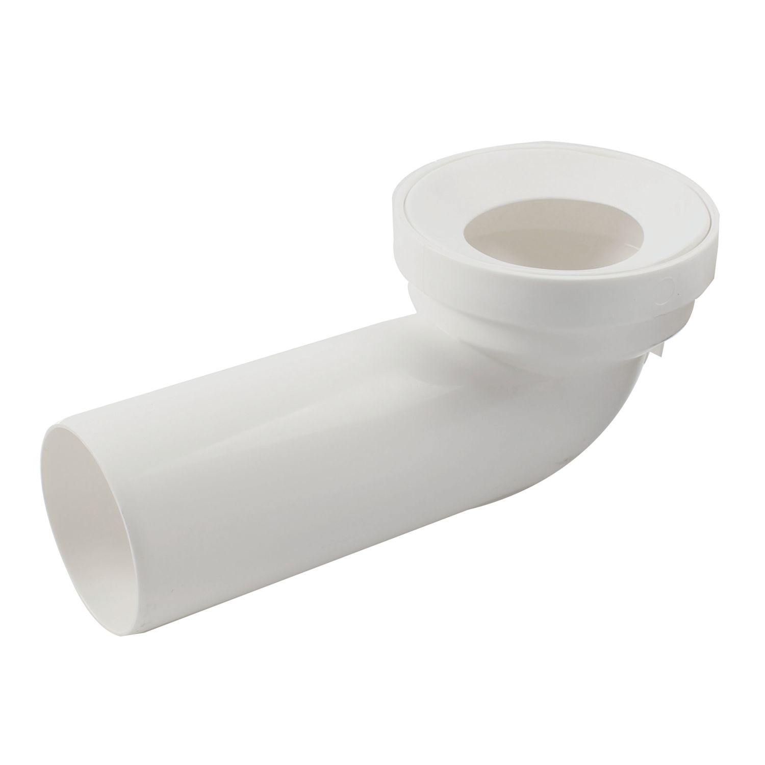 Flomasta Rigid 90° Angled Pan Connector White 300mm (470JN)