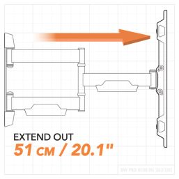 AVF APM4400 Heavy Duty TV Wall Mount  Full Motion 32 to 70"
