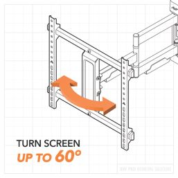 AVF APM4400 Heavy Duty TV Wall Mount  Full Motion 32 to 70"