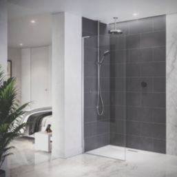 Mira Platinum HP/Combi Ceiling-Fed Black/Chrome Thermostatic Wireless Dual Outlet Digital Mixer Shower