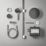 Mira Platinum HP/Combi Ceiling-Fed Black/Chrome Thermostatic Wireless Dual Outlet Digital Mixer Shower