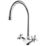 Swirl Cascade Dual-Lever Kitchen Mono Mixer Tap Chrome