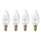 Calex Pearl E14 Candle LED Light Bulb 70lm 1W 4 Pack