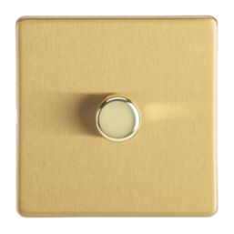 Contactum Lyric 1-Gang 2-Way  Dimmer Switch  Brushed Brass