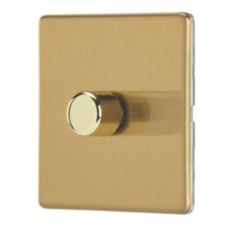Contactum Lyric 1-Gang 2-Way  Dimmer Switch  Brushed Brass