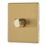 Contactum Lyric 1-Gang 2-Way  Dimmer Switch  Brushed Brass