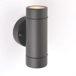 Saxby Palin Outdoor Twin Wall Light Anthracite Grey