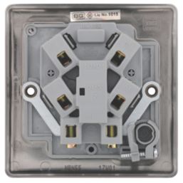 British General Nexus Metal 13A Unswitched Fused Spur & Flex Outlet  Black Nickel