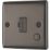 British General Nexus Metal 13A Unswitched Fused Spur & Flex Outlet  Black Nickel