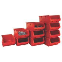 Large Wall Mounted Storage Bins Parts Organizer Garage Screw Bolt Nut Tool  12PC