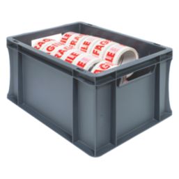 Barton 20Ltr 300mm x 400mm x 220mm Grey Euro Container
