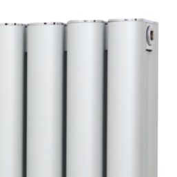 Radiant 1800mm x 245mm 3060BTU Matt Chrome Vertical Designer Radiator
