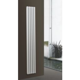 Radiant 1800mm x 245mm 3060BTU Matt Chrome Vertical Designer Radiator