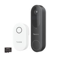 Reolink  D340B Wired or Wireless Battery Video Doorbell Black