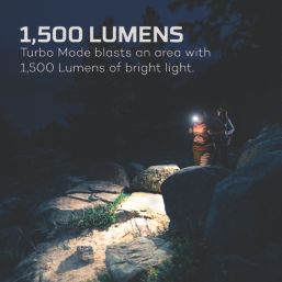 Nebo Transcend 1500 Rechargeable LED Headlamp Storm Grey 1500lm