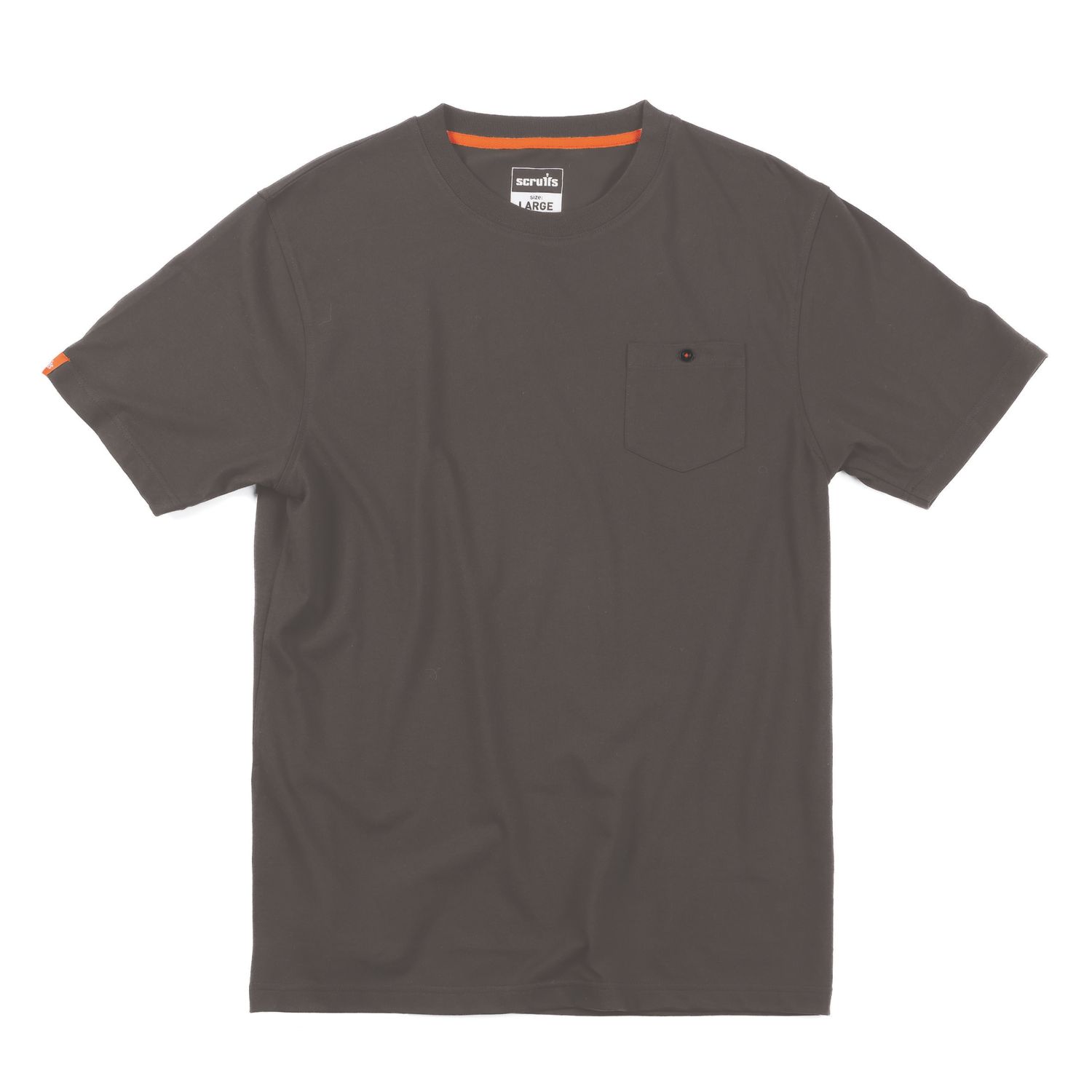Scruffs Eco Worker Pocket Short Sleeve T-Shirt Charcoal X Large 45-48" Chest (471EJ)