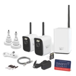 Swann SWNVK-MRMINISD2-EU 32GB SD Card 8-Channel 4K CCTV Long Range Wireless Security System & 2 x 4K Indoor & Outdoor Cameras