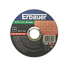 Erbauer  Stone Cutting Discs 4 1/2" (115mm) x 2.5mm x 22.2mm 5 Pack