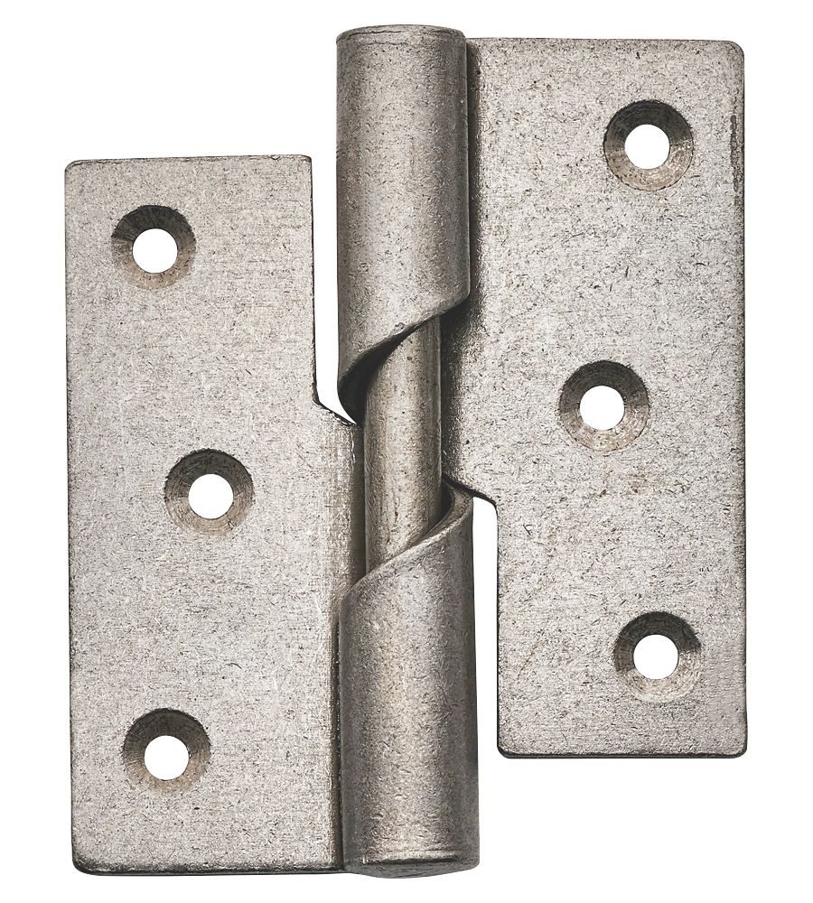 Self Colour Rising Butt Hinges LH 76mm X 71mm 2 Pack Screwfix   471PR P