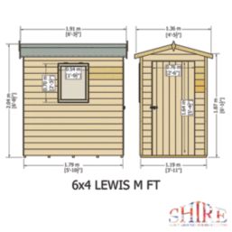 Shire  6' x 4' (Nominal) Apex Shiplap T&G Timber Shed