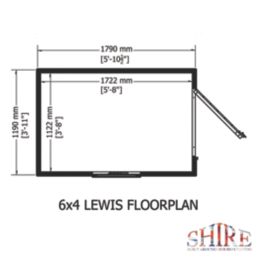 Shire  6' x 4' (Nominal) Apex Shiplap T&G Timber Shed