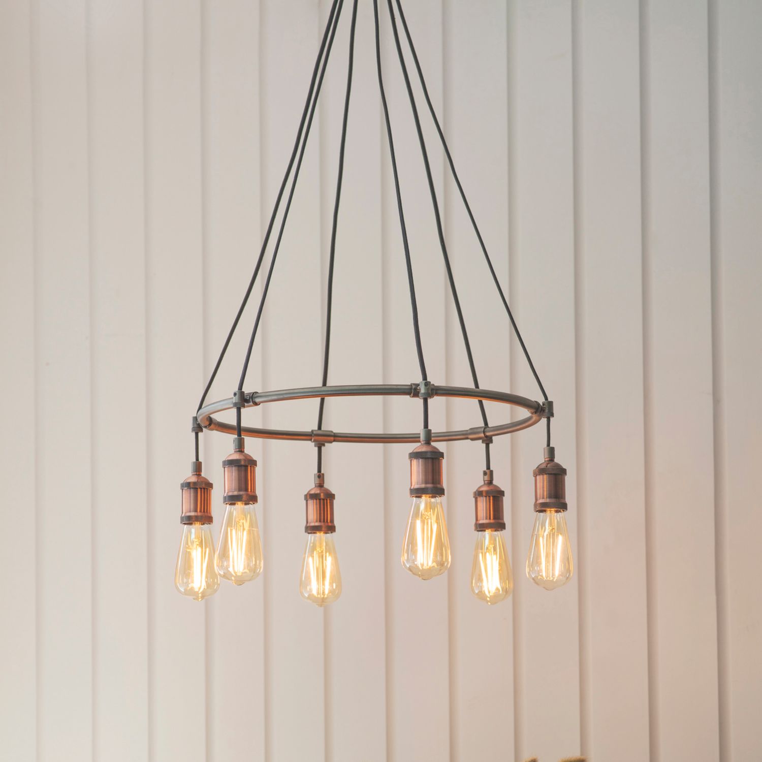Quay Design Stafford LED Pendant Light Aged Pewter 12W 210lm (471VH)
