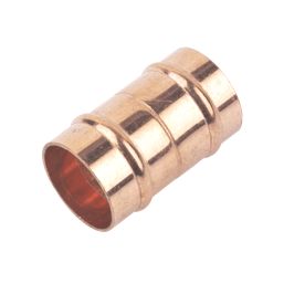 Flomasta  Brass Solder Ring Equal Couplers 22mm 10 Pack