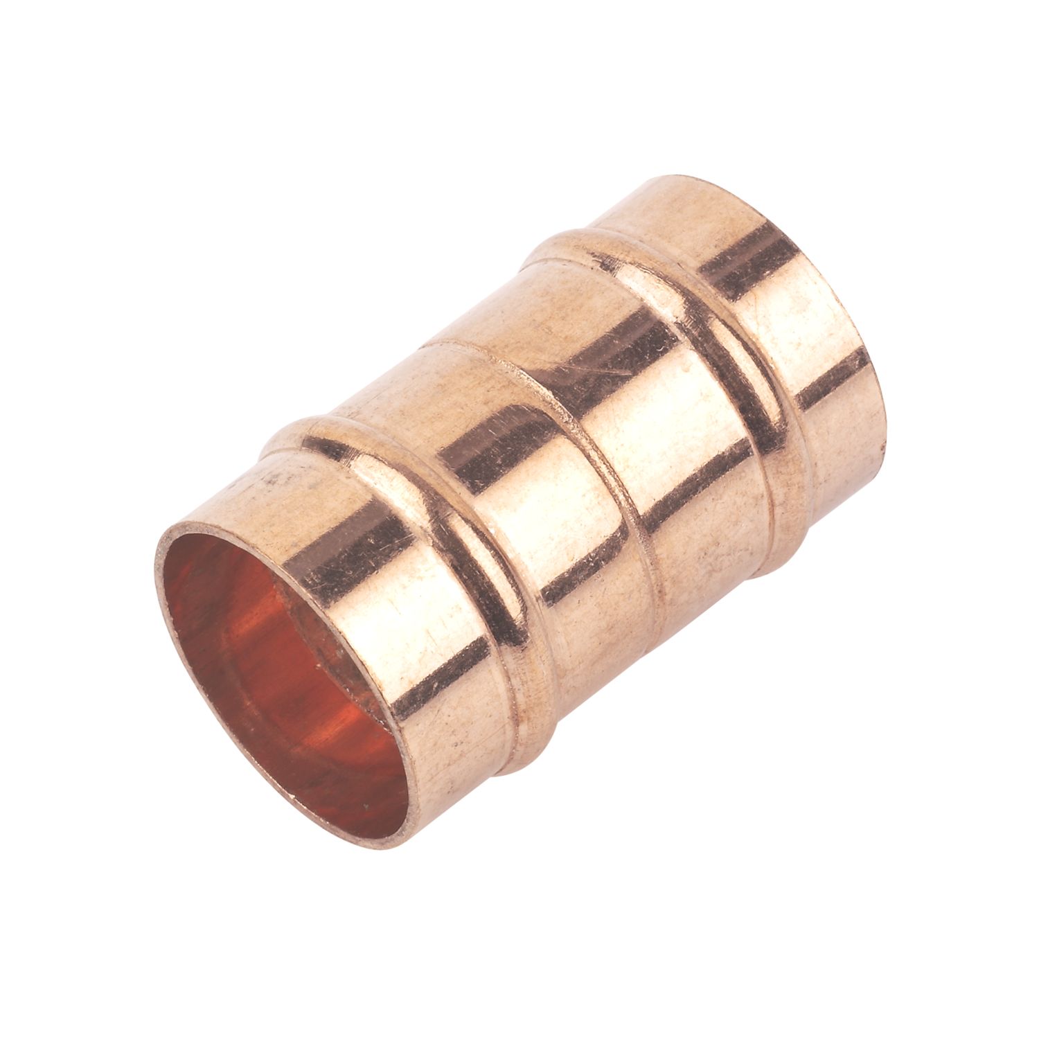 Flomasta Brass Solder Ring Equal Couplers 22mm 10 Pack (47218)