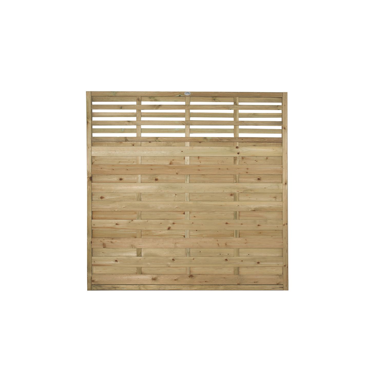 Forest Kyoto Slatted Top Fence Panels Natural Timber 6' x 6' Pack of 7 (4729K)