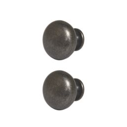 Essentials Chervil Round Cabinet Knob Antique Pewter 32mm 2 Pieces