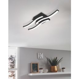 Eglo Cabezas LED 4000K Wall/Ceiling Light Black 12W 1460lm
