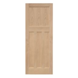 Unfinished Oak Wooden 4-Panel Internal Edwardian-Style Door 1981mm x 686mm